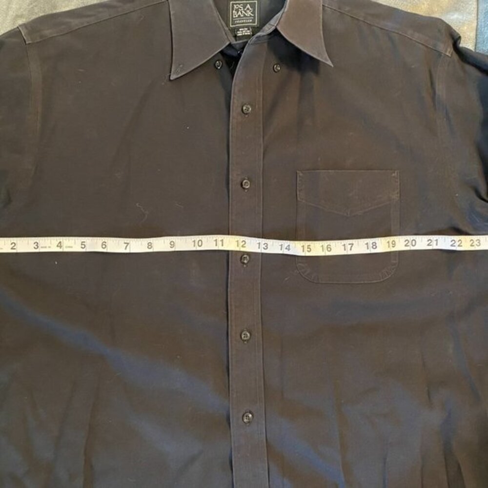 Joseph A Banks Long Sleeved Black Travelers Line Size 16.5 - 34 - Picture 5 of 5